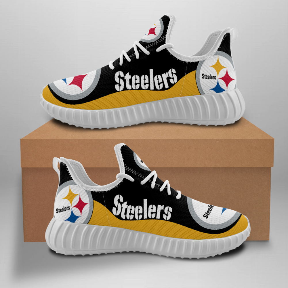 Women's Pittsburgh Steelers Mesh Knit Sneakers/Shoes 005